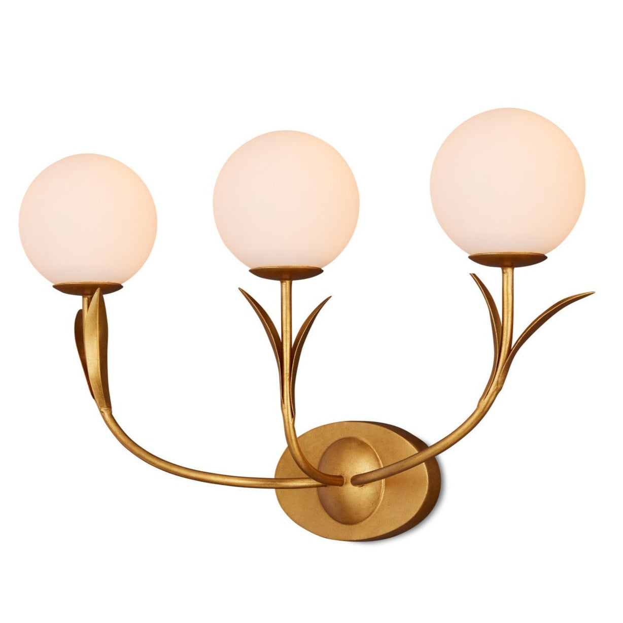 Parisian Gold Leaf Triple Sconce