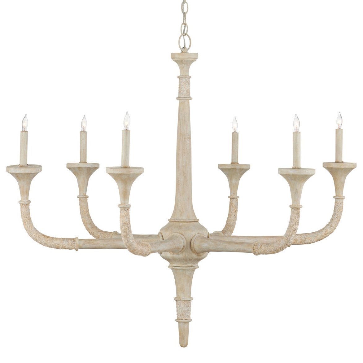 Natural Sandstone 6-Light Chandelier