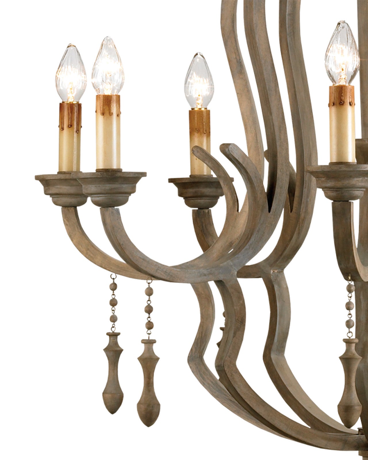 Waterloo Wood Beaded Chandelier