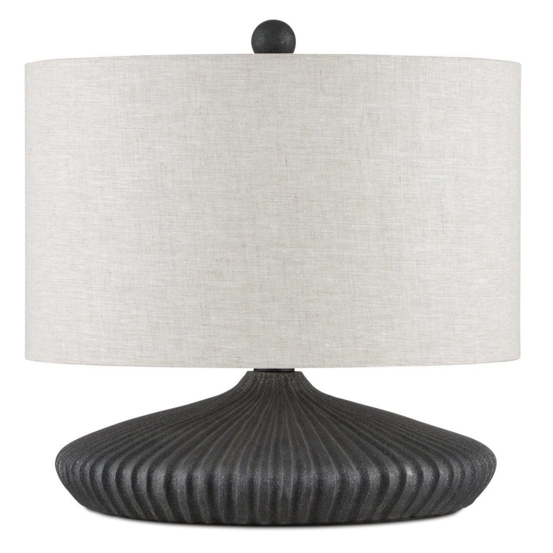 Black Squashed Table Lamp