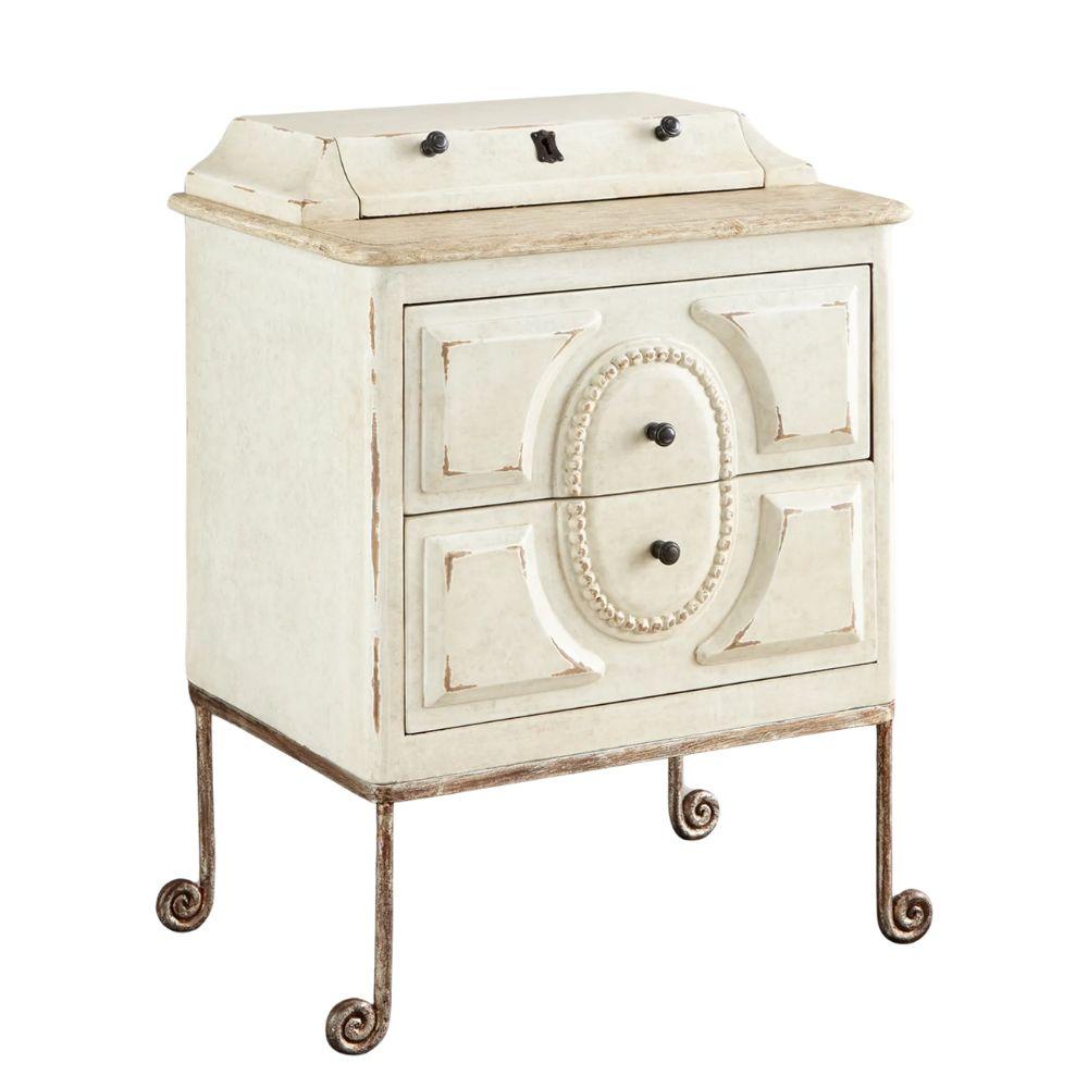 French Shabby Chic Secret Drawer Nightstand