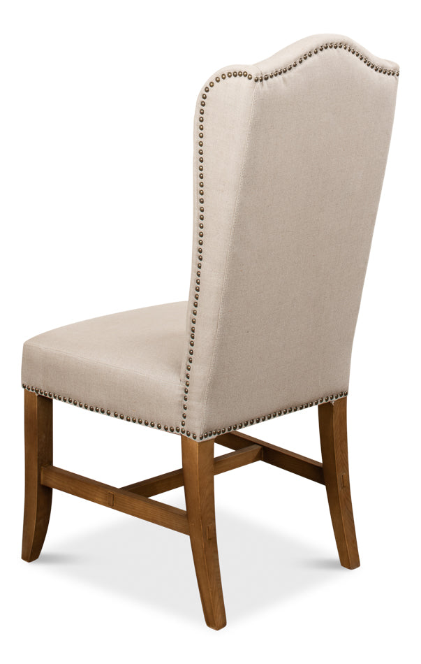 Ivory High Back Dining Chairs - Set of 2