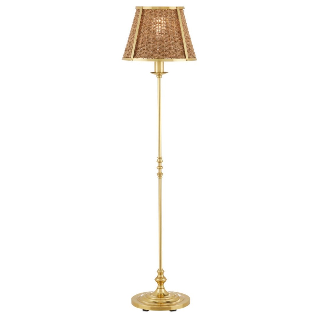 Woven Brass Floor Lamp