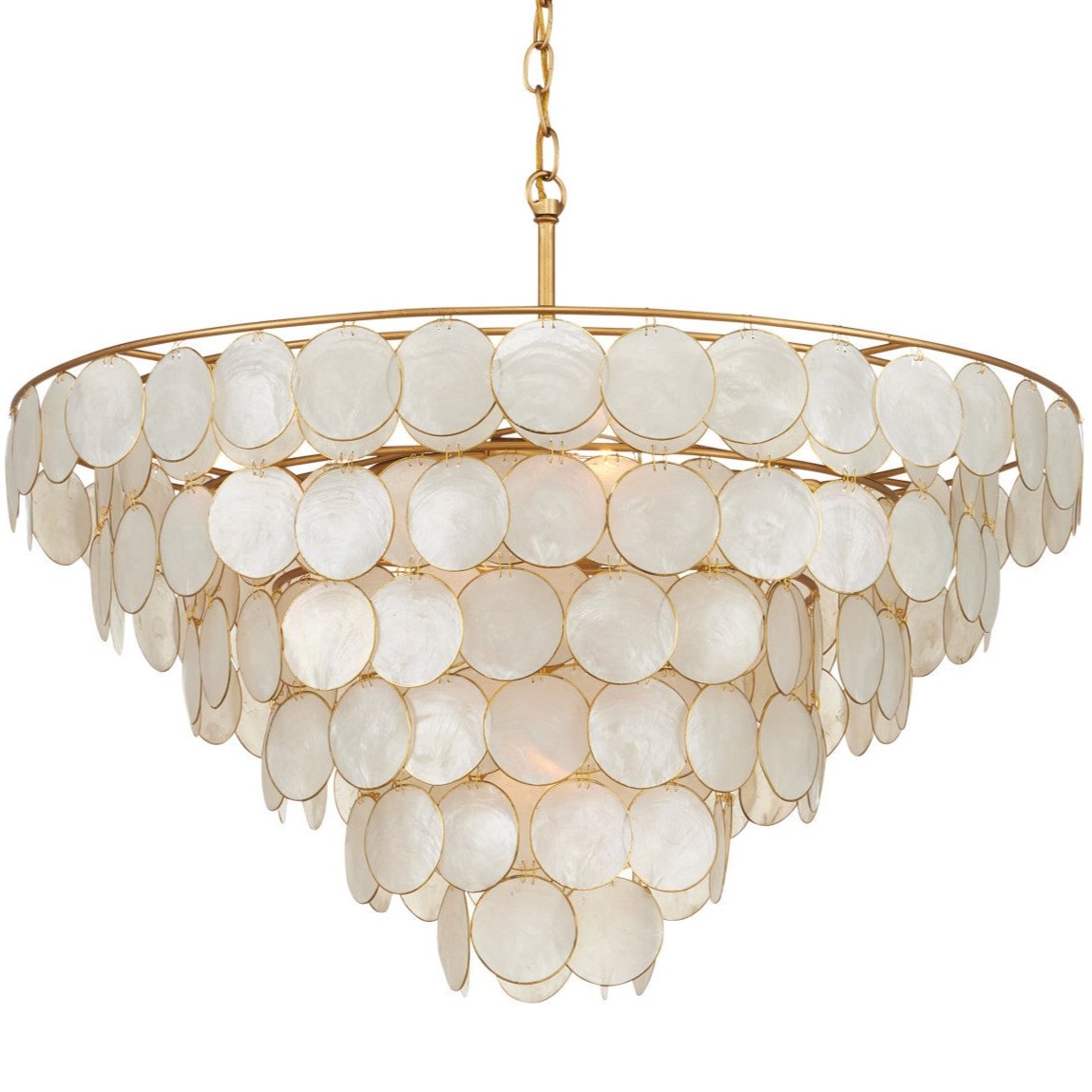 Capiz Shells 5-Light Large Semi-Flush Mount