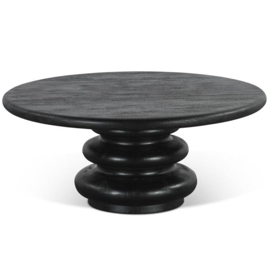 Black Bubble Pedestal Coffee Table