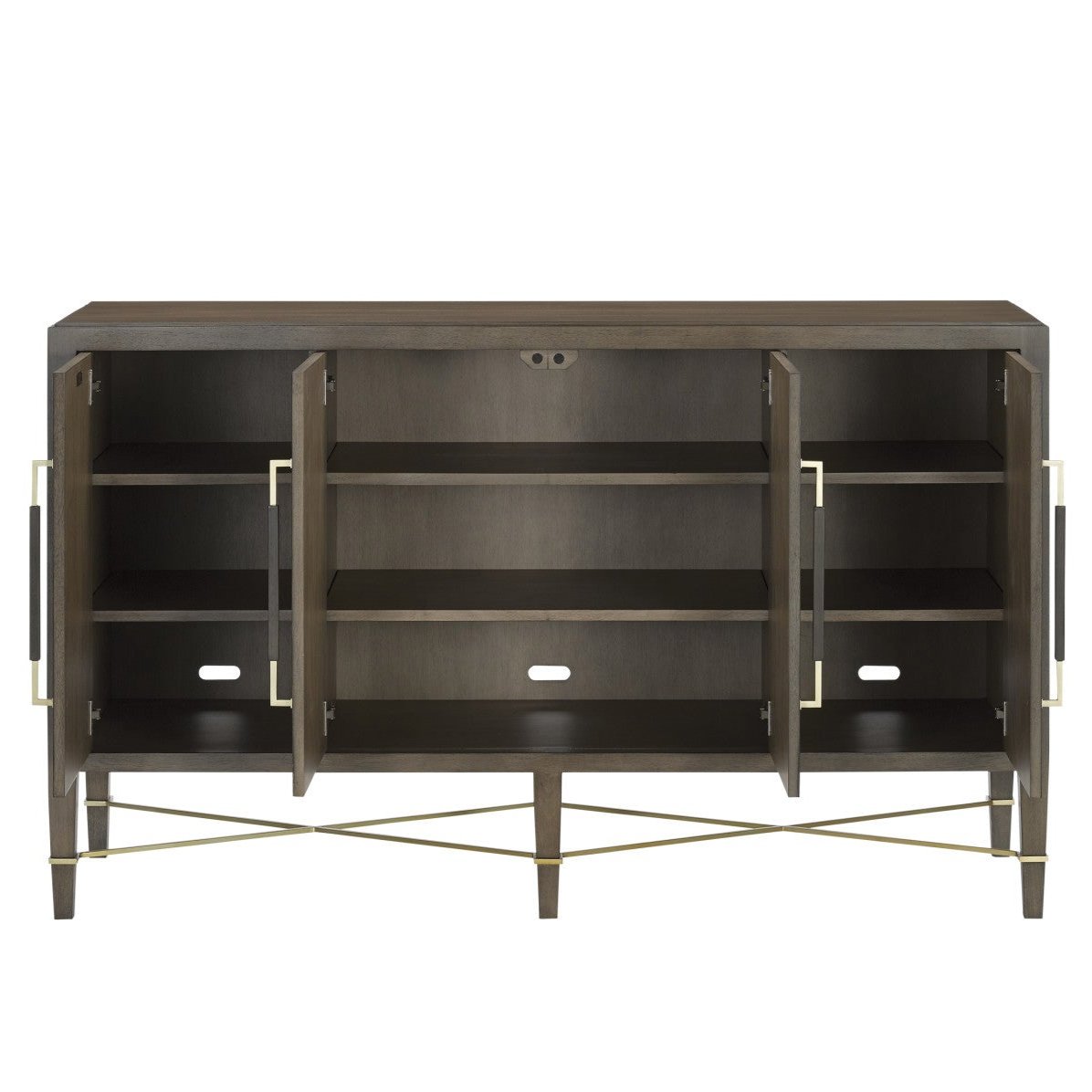 Black Lacquered 4-Door Sideboard