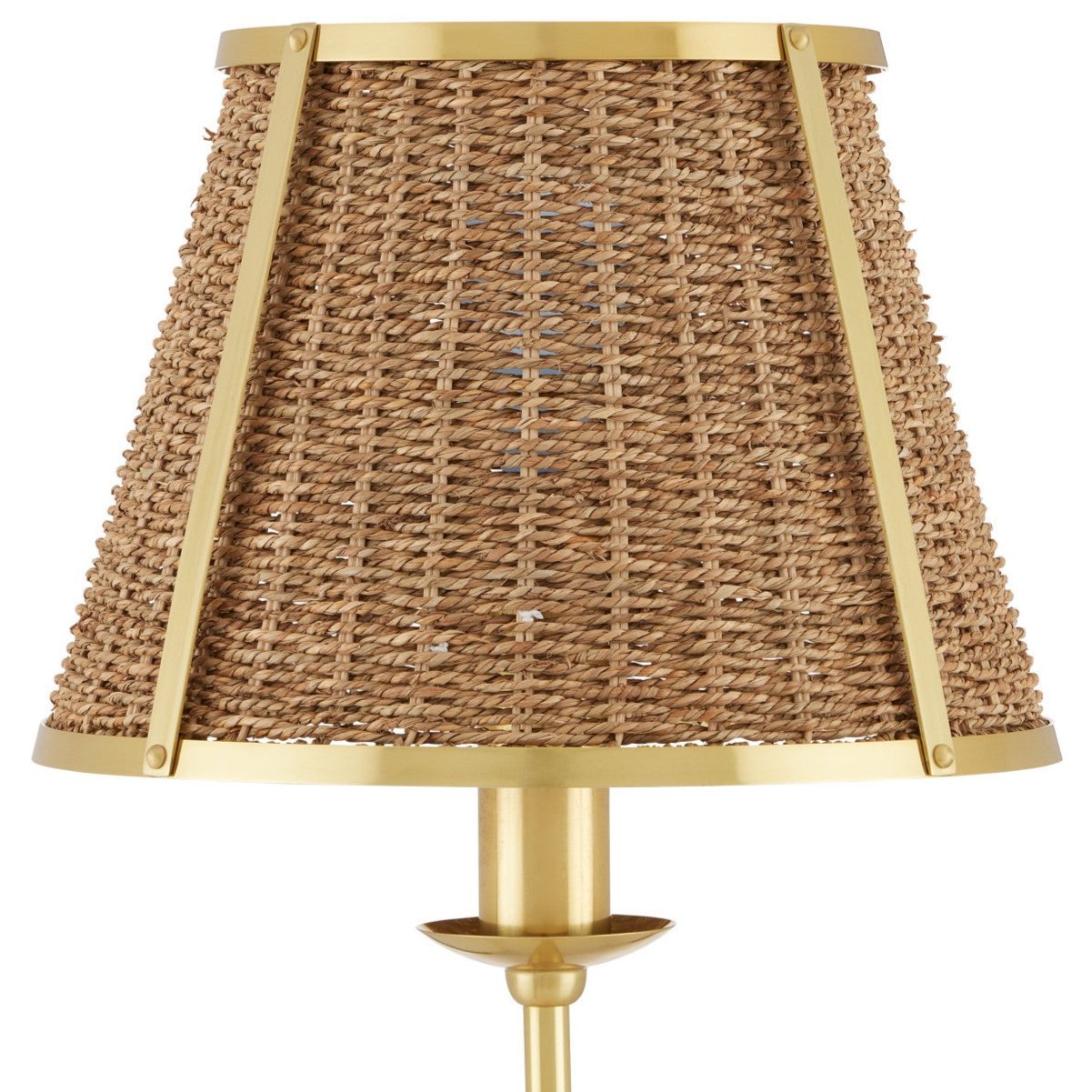 Woven Brass Floor Lamp