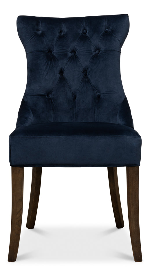 Blue Velvet Sophie Side Chairs - Set of 2