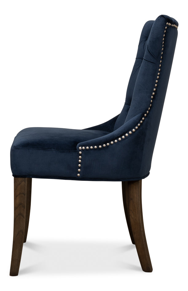 Blue Velvet Sophie Side Chairs - Set of 2