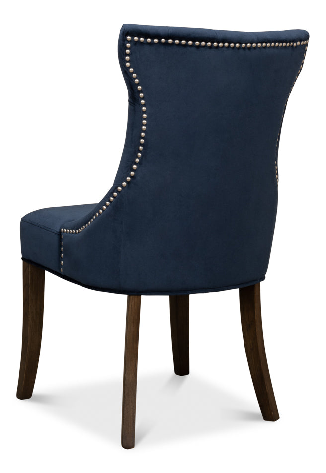 Blue Velvet Sophie Side Chairs - Set of 2