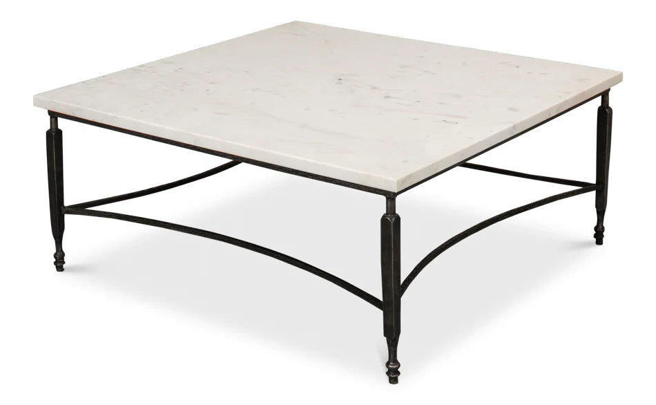 Architectural Marble Top Coffee Table