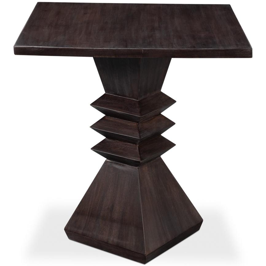 Totem Dark Brown Accent Table