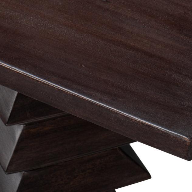 Totem Dark Brown Accent Table