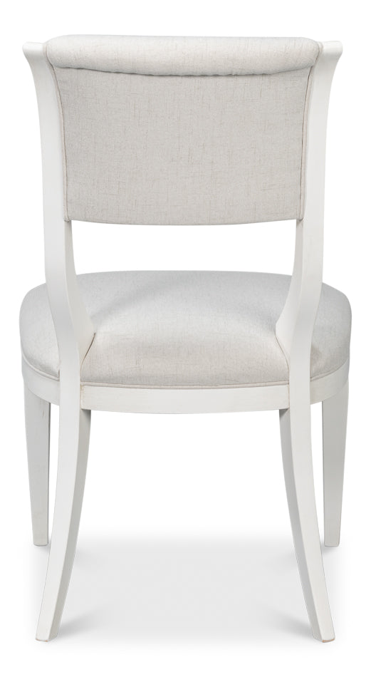 White Cortina Curved Leg Dining Chairs - Pair