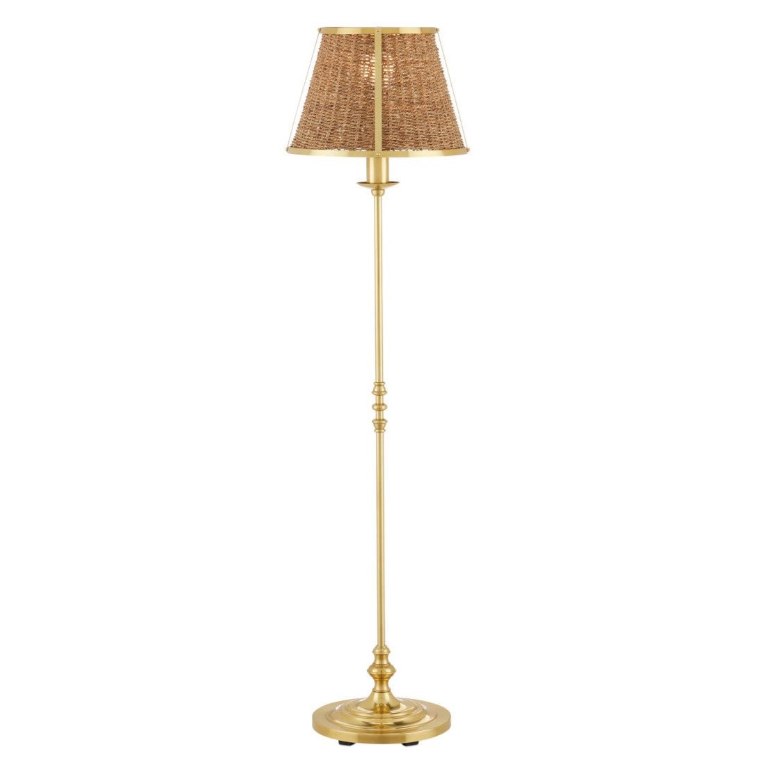 Woven Brass Floor Lamp