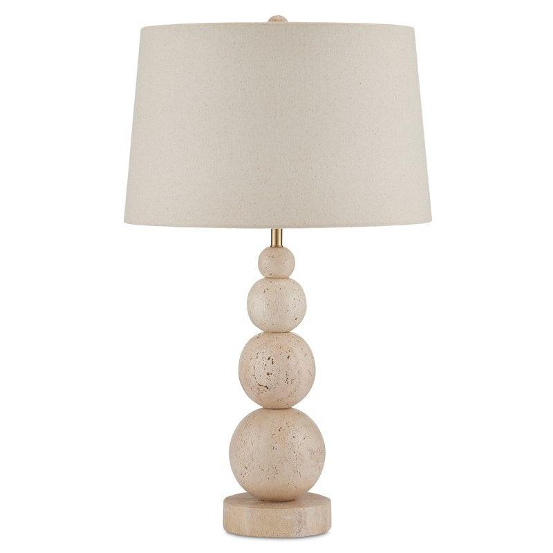 Travertine Globes Table Lamp