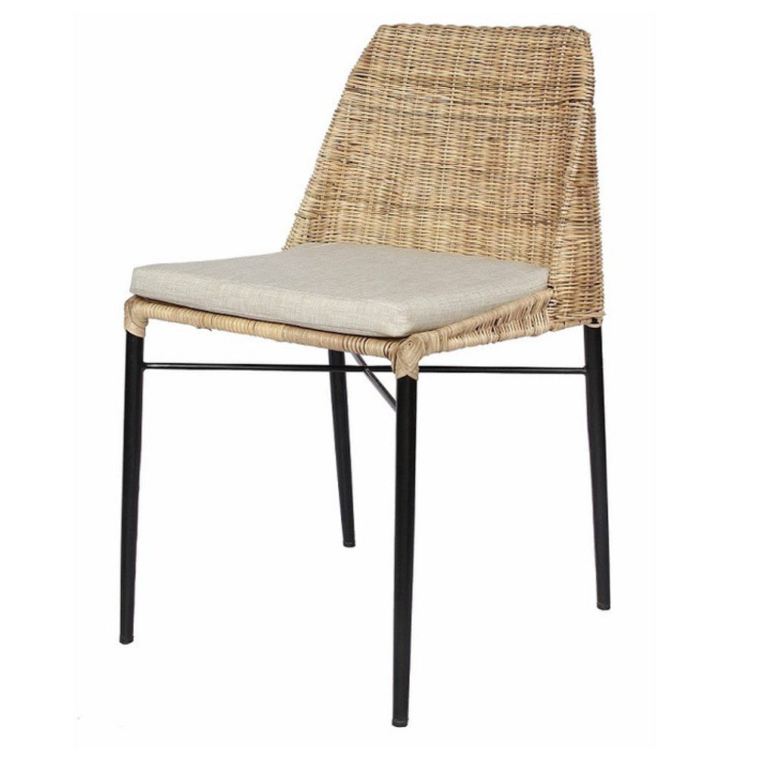 Natural Woven Rounded Dining Chair