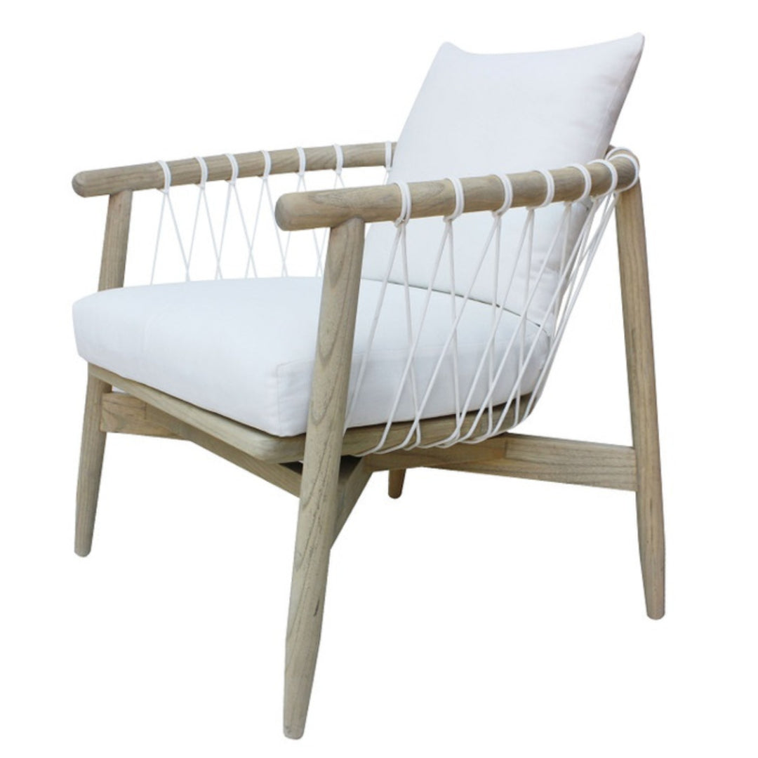 White Natural Rope Occasional Chair