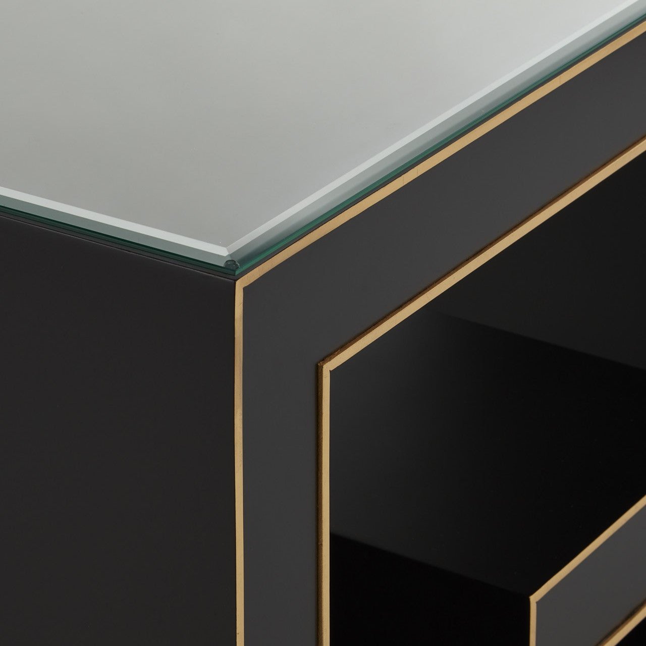 Asymmetrical Black Writing Desk