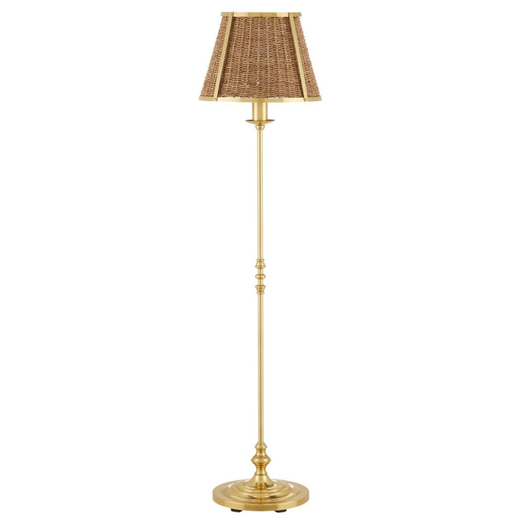 Woven Brass Floor Lamp