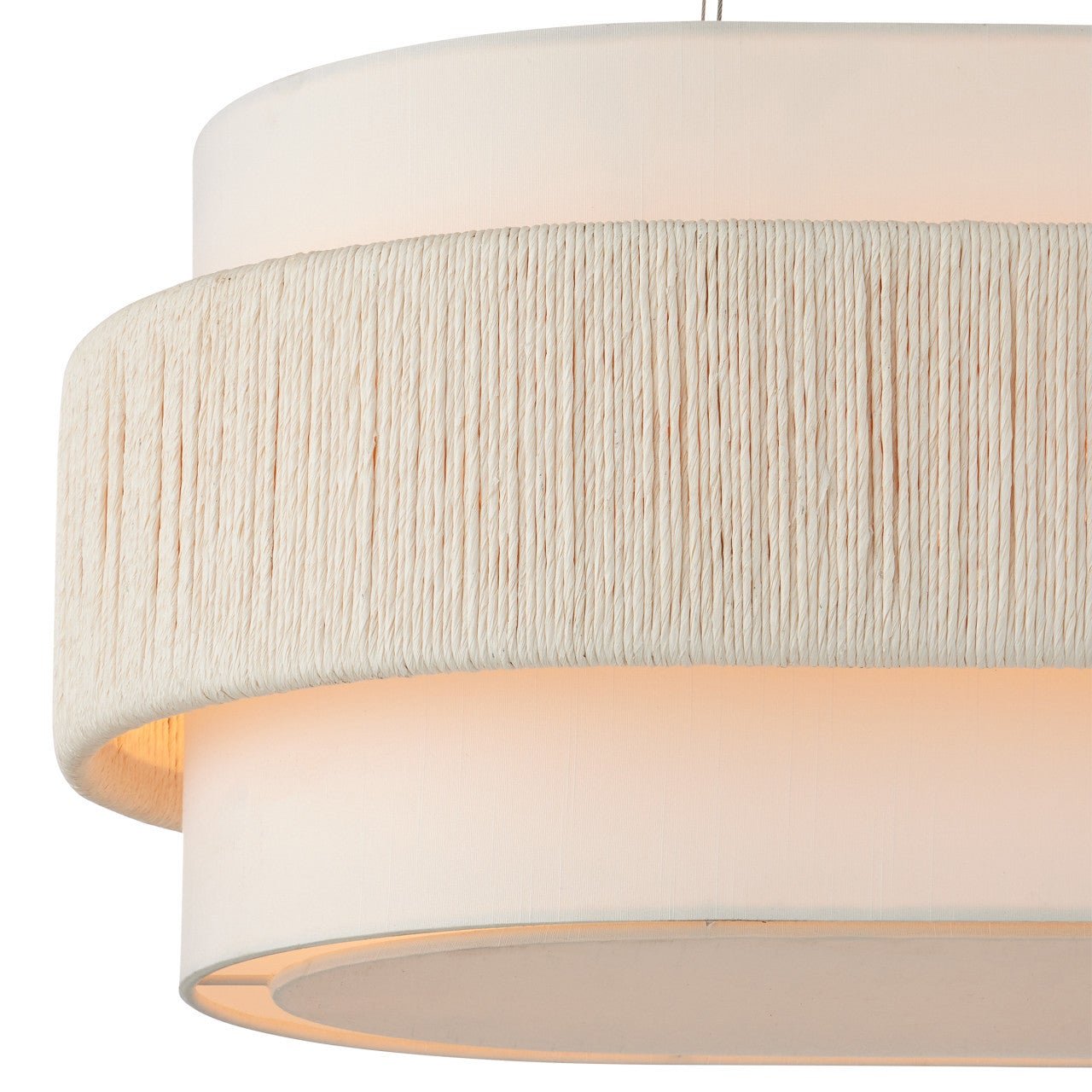 Oval Sugar White 5-Light Chandelier