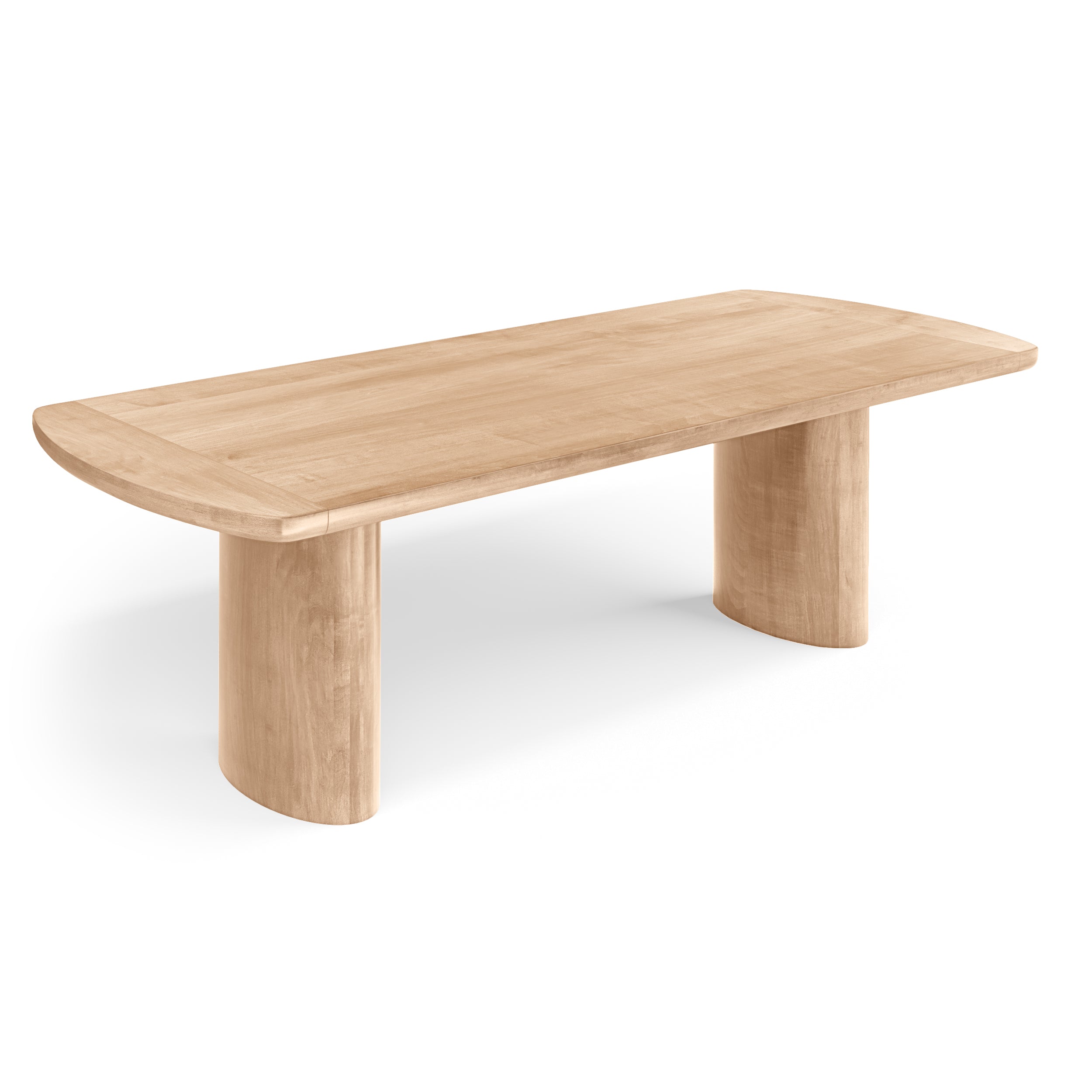 Natural Wood Slab Leg Dining Table