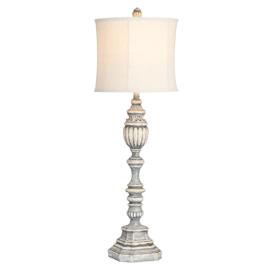 French Blue Spindle Table Lamp