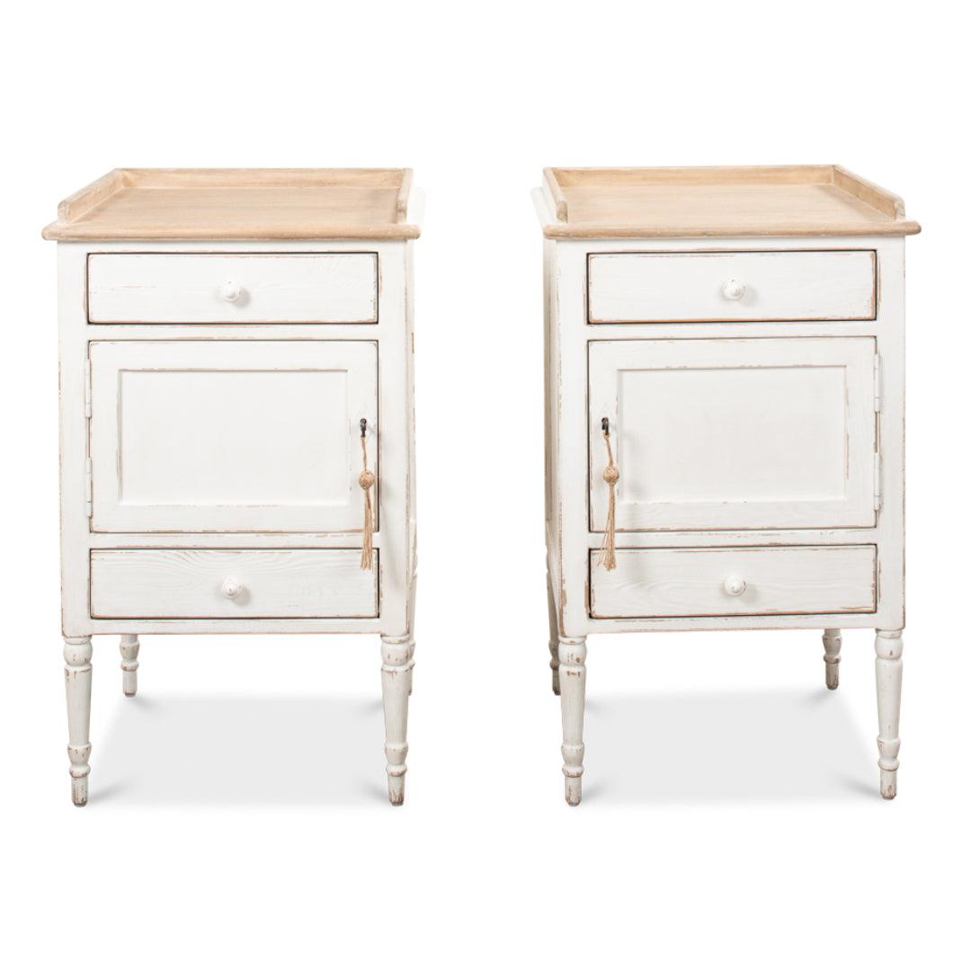 Antique White Nightstands Set