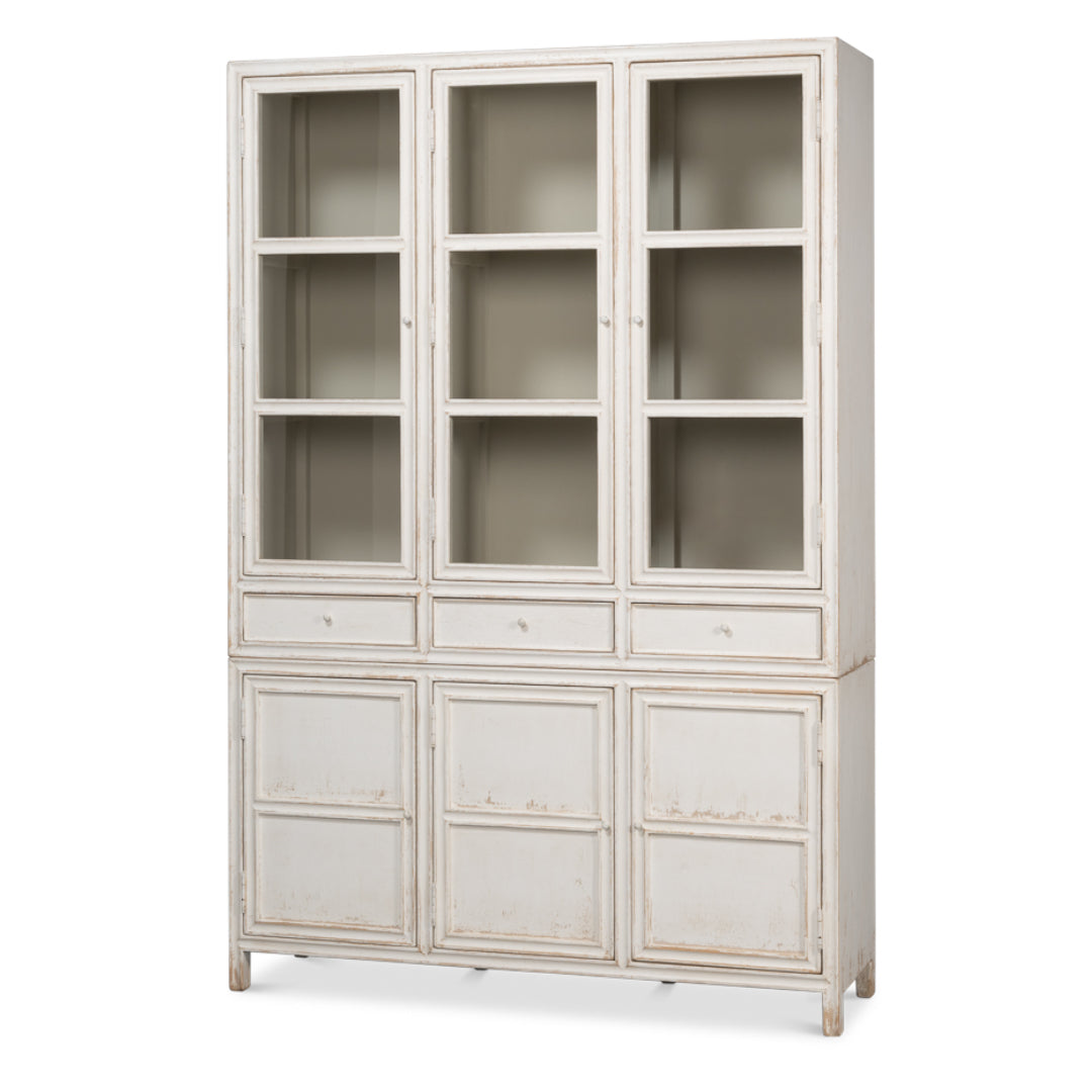 Antique White Washed Cabinet