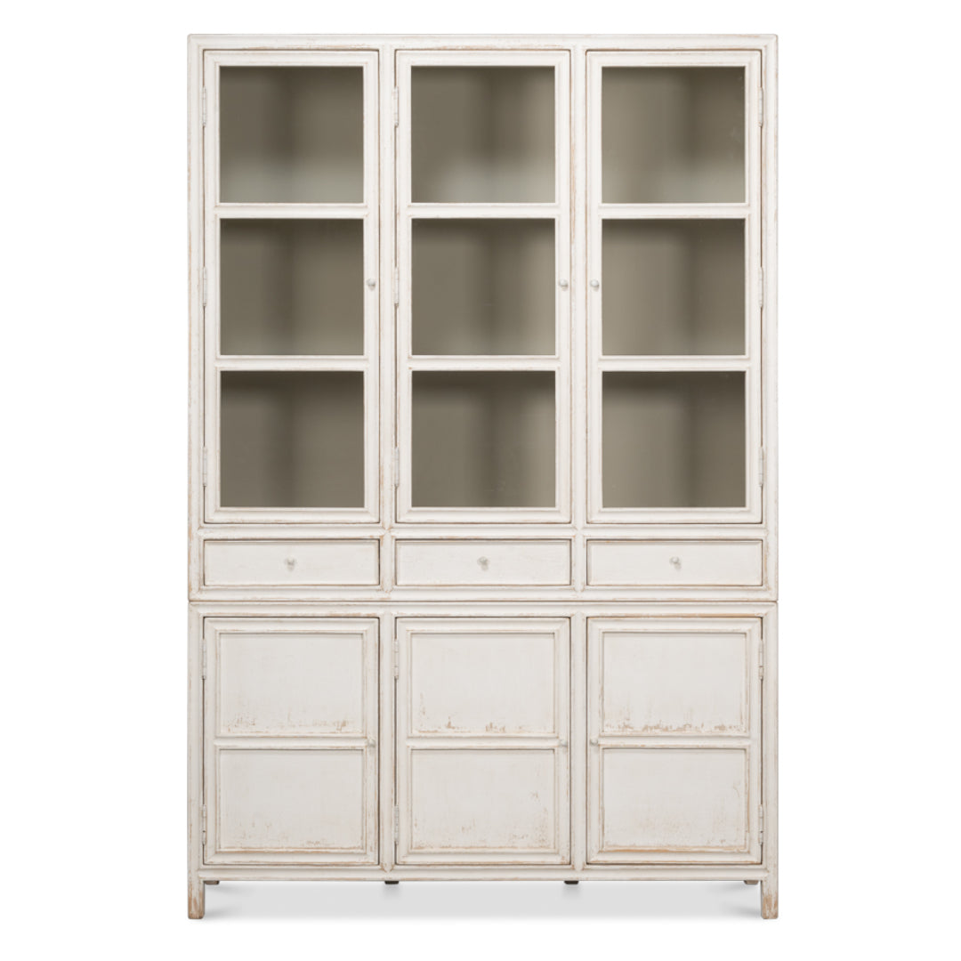 Antique White Washed Cabinet