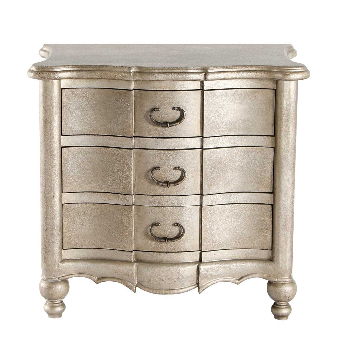 Silver Venetian Painted Side Chest