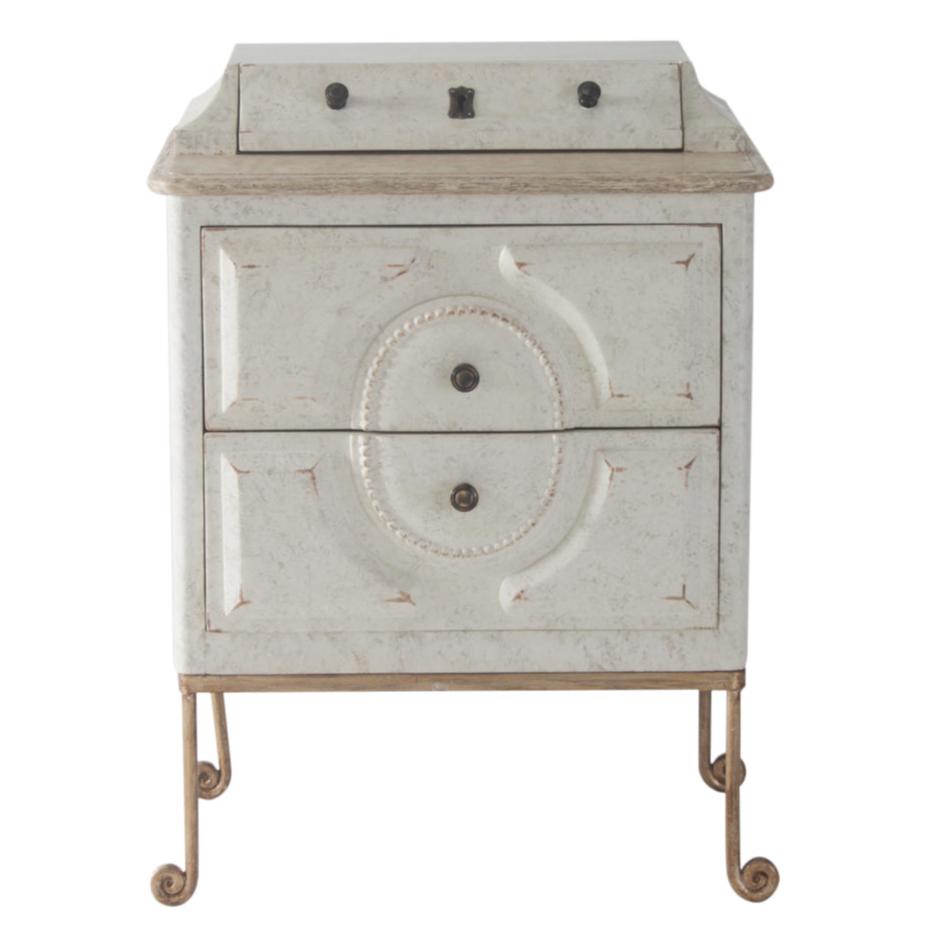 French Shabby Chic Secret Drawer Nightstand