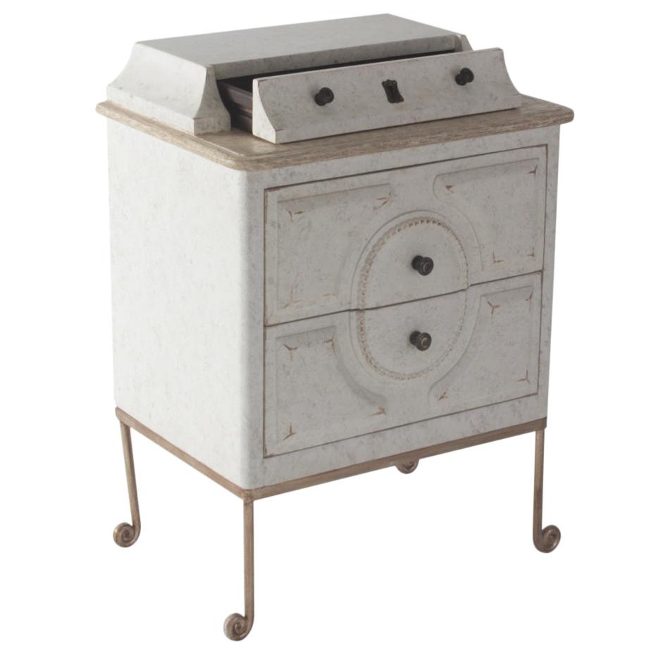 French Shabby Chic Secret Drawer Nightstand