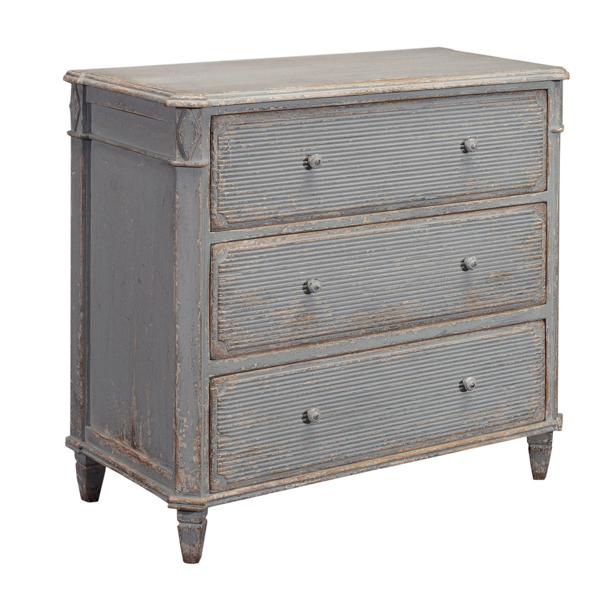 Distressed Blue Drawer Chest