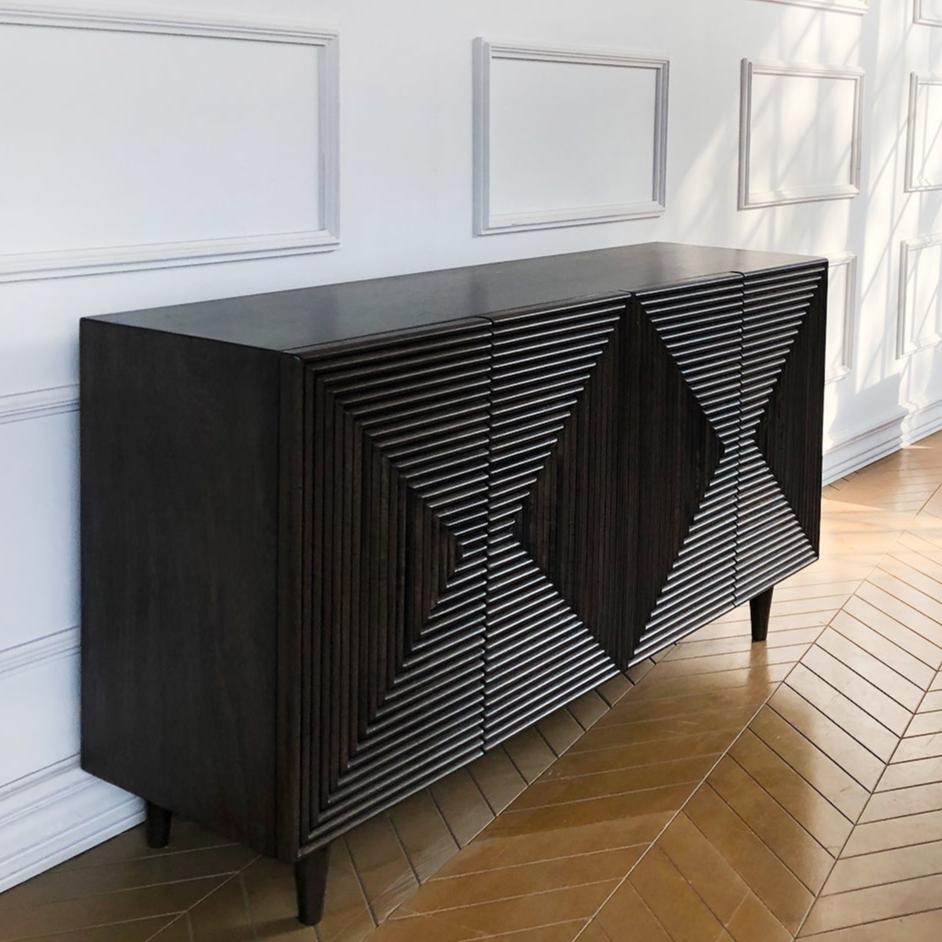 Sophisticated Modern Fluted Door Buffet