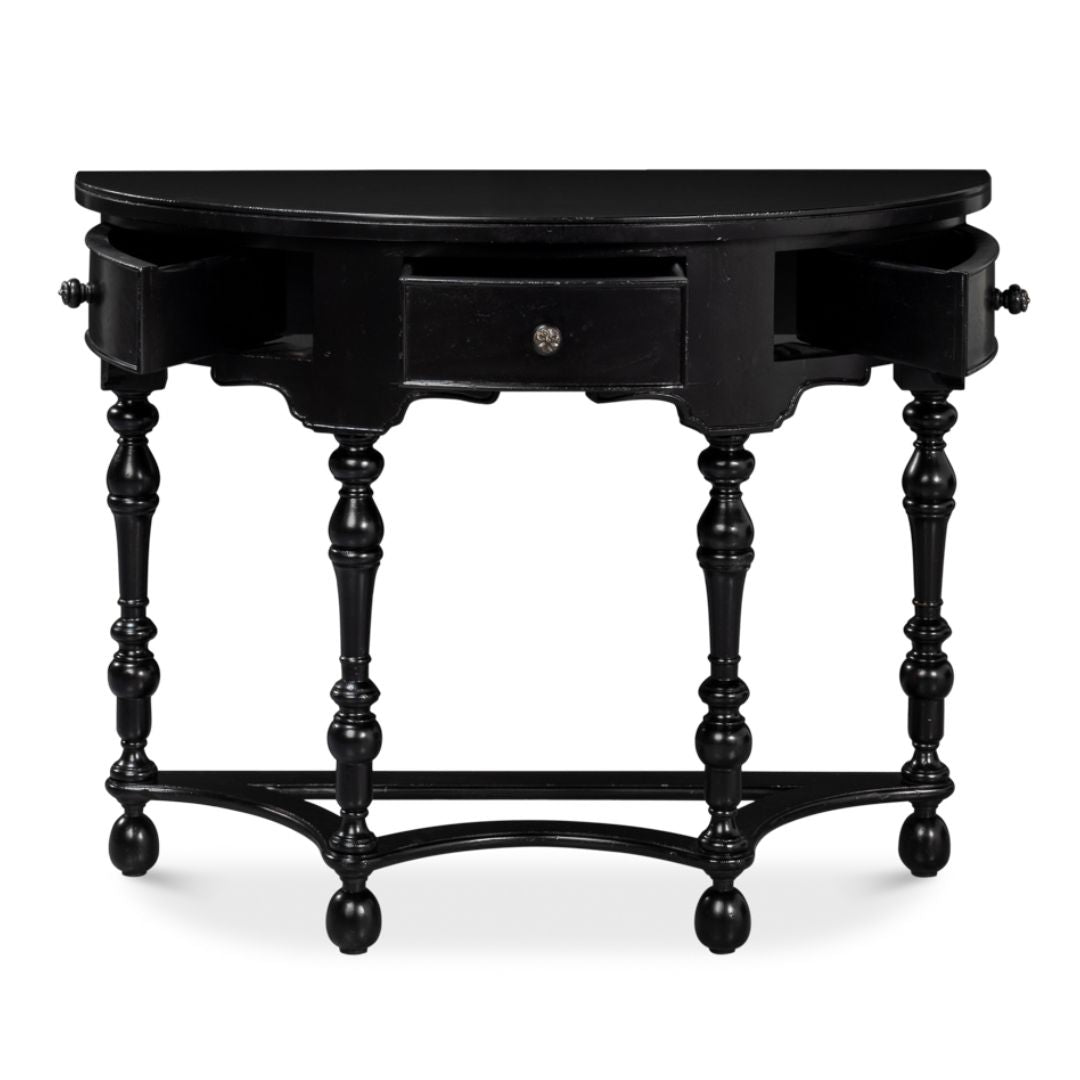 Imperial Black French Console Table