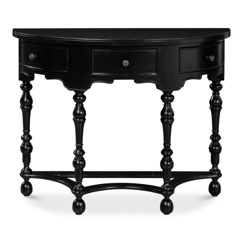 Imperial Black French Console Table