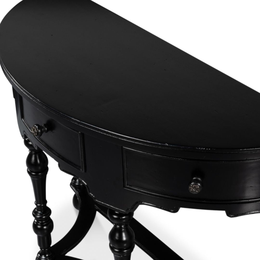 Imperial Black French Console Table