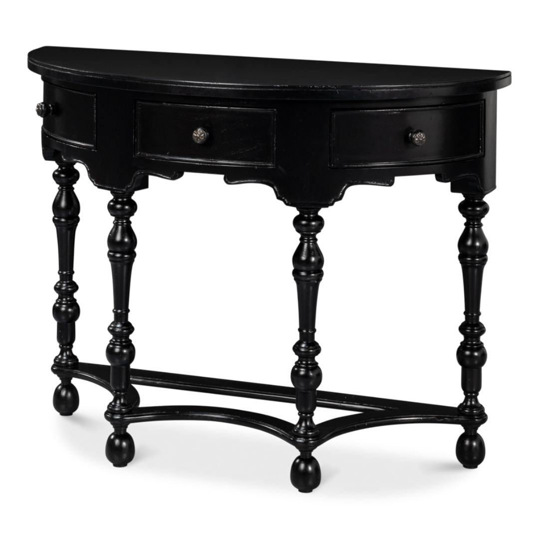 Imperial Black French Console Table