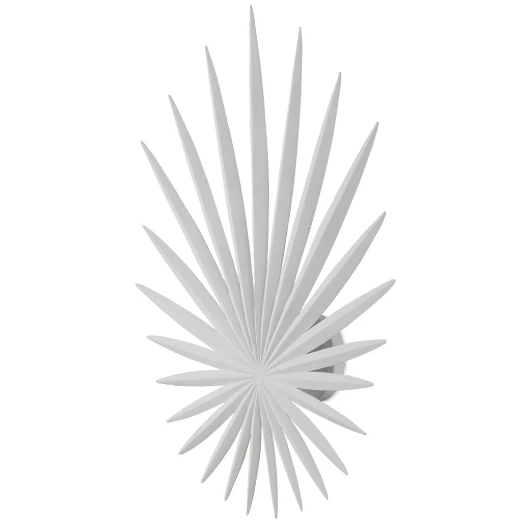 White Palm Leaf Wall Sconce