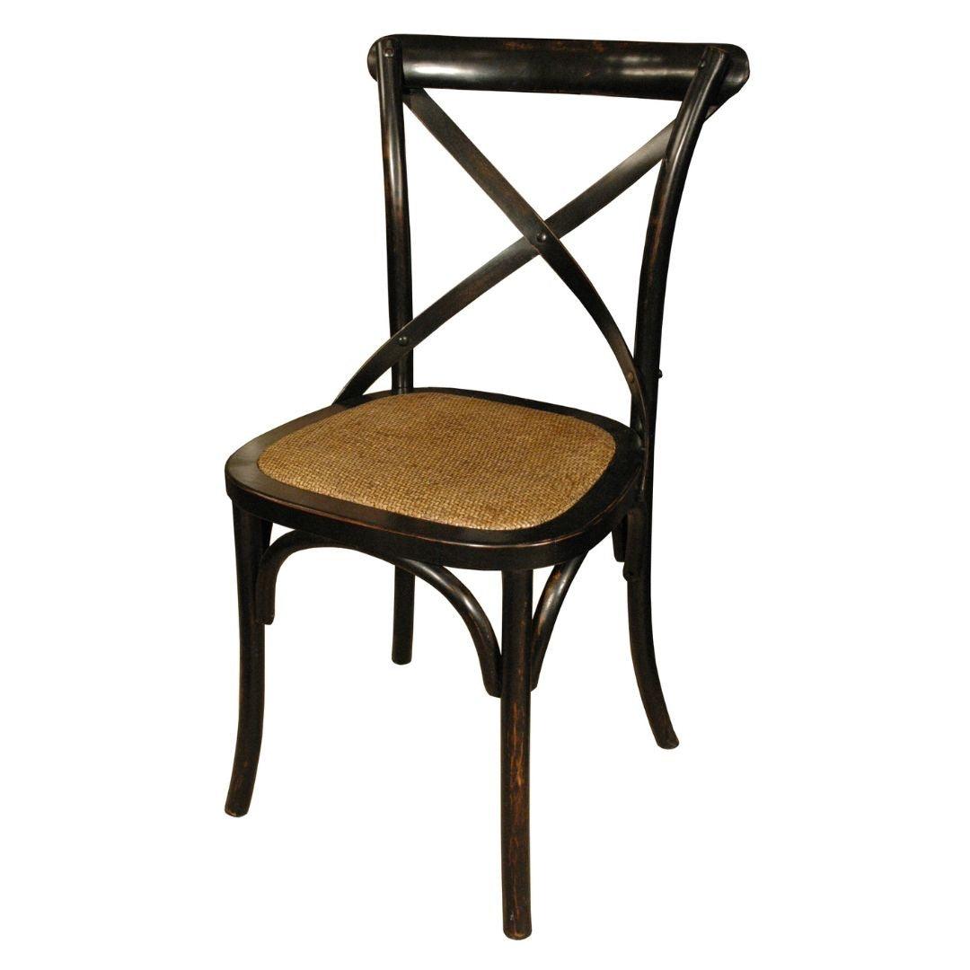 Parisian Black Cafe Chairs - Set of 2