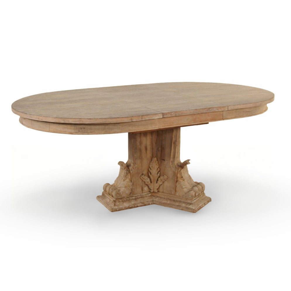 Expandable Rustic Italian Oval Dining Table