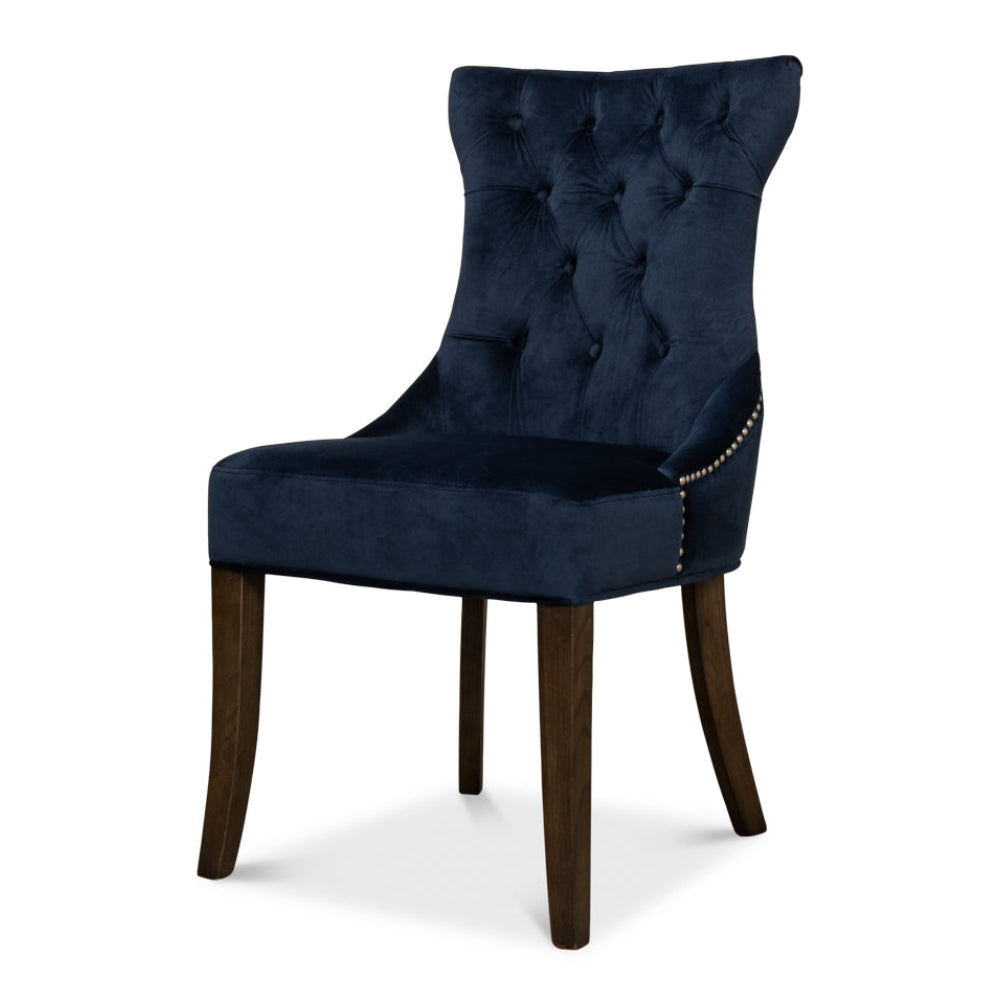 Blue Velvet Sophie Side Chairs - Set of 2