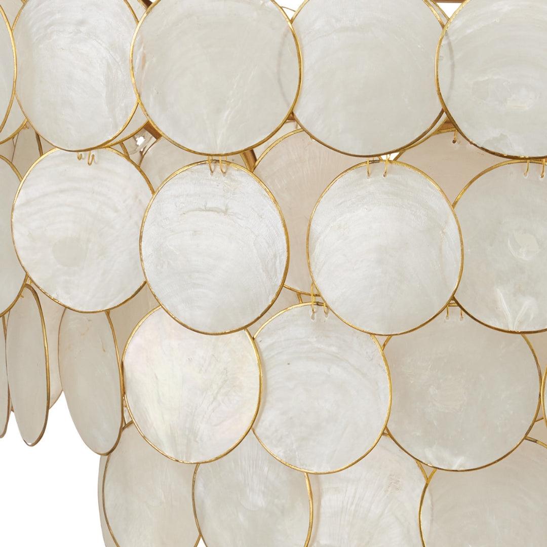 Capiz Shells Tiered Chandelier