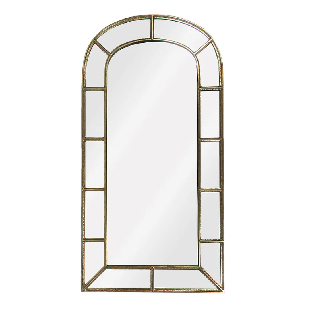 Cathedral Brass Arched Mirror