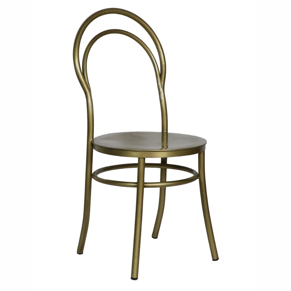 Metz Brass Bistro Chairs - Set of 4