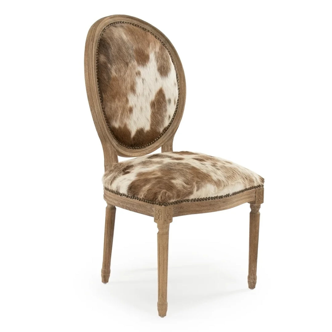 Brazilian Cowhide Light Brown Dining Chairs