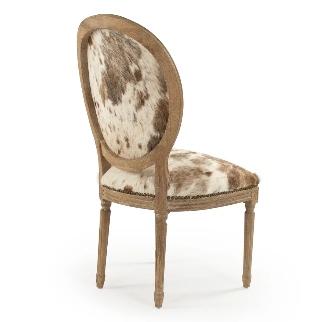 Brazilian Cowhide Light Brown Dining Chairs