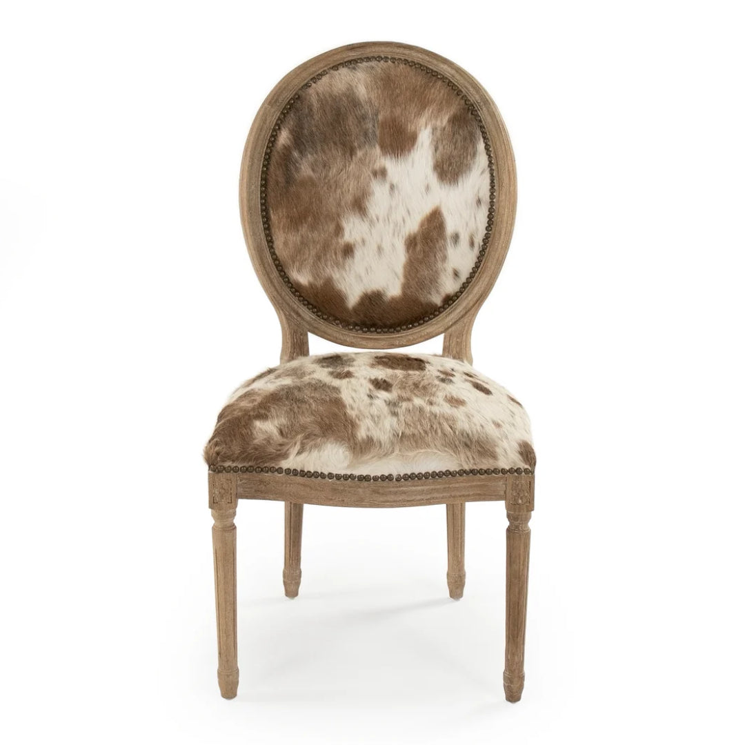 Brazilian Cowhide Light Brown Dining Chairs