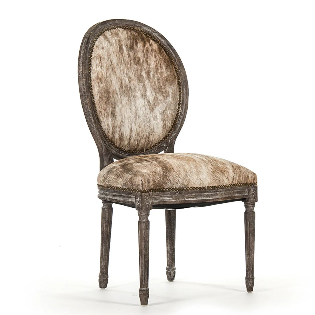 Brazilian Cowhide Rustic Brown Dining Chairs